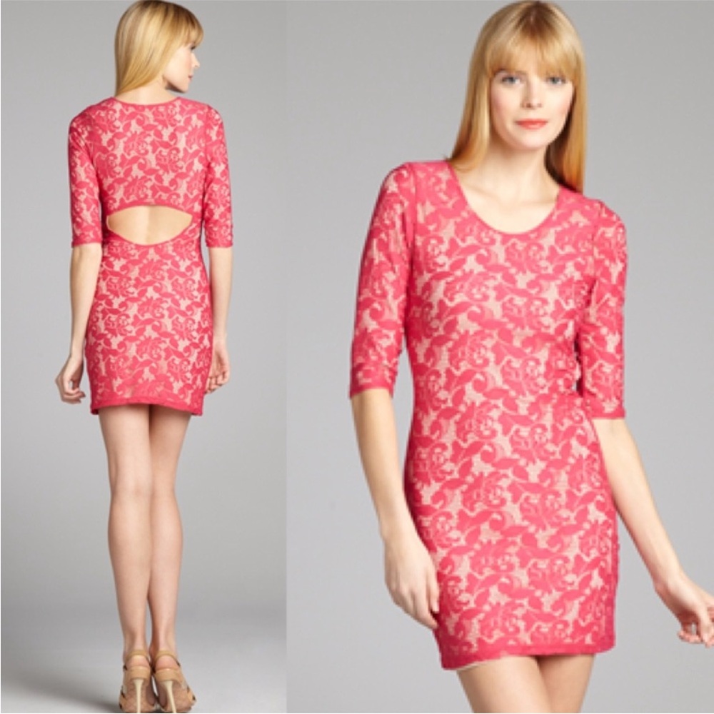 🌹🆕Lovers + friends 🌹🌸Elegant Orange Lace Dress